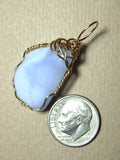 Blue Lace Agate Pendant Wire Wrapped 14/20 Gold Filled