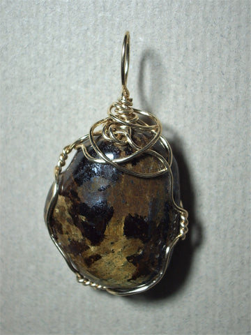 Bronzite Pendant Wire Wrapped 14/20 Gold Filled - Jemel