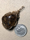Bronzite Pendant Wire Wrapped 14/20 Gold Filled - Jemel