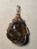 Bronzite Pendant Wire Wrapped 14/20 Gold Filled - Jemel