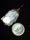 Calcite Crystal Pendant Wire Wrapped 14k/20 Gold Filled
