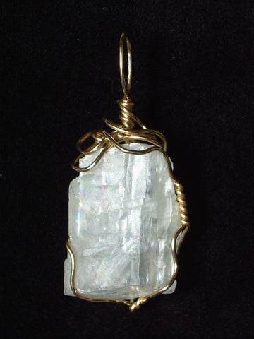Calcite Crystal Pendant Wire Wrapped 14k/20 Gold Filled - Jemel