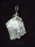 Calcite Crystal Pendant Wire Wrapped .925 Sterling Silver