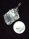 Calcite Crystal Pendant Wire Wrapped .925 Sterling Silver