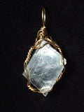 Calcite Crystal Pendant Wire Wrapped 14k/20 Gold Filled