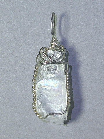 Calcite Crystal Pendant Wire Wrapped .925 Sterling Silver - Jemel