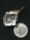 Calcite Crystal, Optical Calcite (Iceland Spar) Pendant Wire Wrapped 14k/20 Gold Filled - Jemel