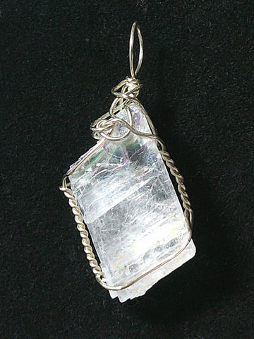 Calcite Crystal Pendant Wire Wrapped .925 Sterling Silver - Jemel