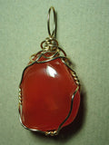 Carnelian Pendant Wire Wrapped 14/20 Gold Filled