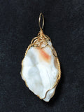 Druzy Quartz Chalcedony Freeform Pendant Wire Wrapped 14/20 Gold Filled