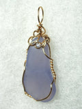 Blue Chalcedony Pendant Wire Wrapped 14/20 Gold Filled