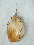 Citrine Pendant Wire Wrapped .925 Sterling Silver - Jemel