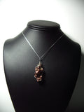 Copper Nugget Pendant Wire Wrapped .925 Sterling Silver display - Jemel