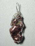 Copper Nugget Pendant Wire Wrapped .925 Sterling Silver - Jemel