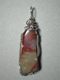 Coprolite Petrified Dinosaur Dung Pendant Wire Wrapped .925 Sterling Silver