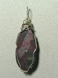 Eudialyte Cabochon Pendant Wire Wrapped .925 Sterling Silver