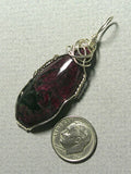 Eudialyte Cabochon Pendant Wire Wrapped .925 Sterling Silver