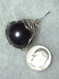 Hematite Ball, Sphere, or Marble Pendant Wire Wrapped .925 Sterling Silver