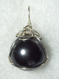 Hematite Ball, Sphere, or Marble Pendant Wire Wrapped .925 Sterling Silver