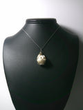 Heulandite Crystal Pendant Wire Wrapped .925 Sterling Silver display - Jemel