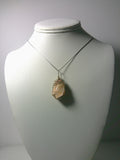 Heulandite Mordenite Pendant Wire Wrapped .925 Sterling Silver display - Jemel