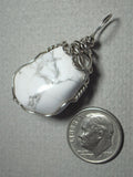 Howlite Pendant Wire Wrapped .925 Sterling Silver