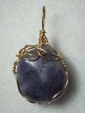 Iolite Pendant Wire Wrapped 14K Gold Filled