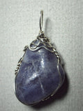 Iolite Pendant Wire Wrapped .925 Sterling Silver - Jemel