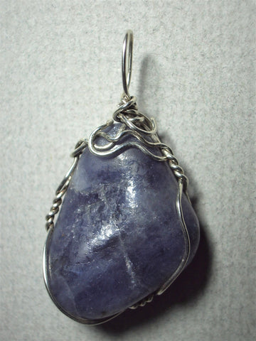 Iolite Pendant Wire Wrapped .925 Sterling Silver - Jemel