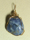 Iolite Pendant Wire Wrapped 14K Gold Filled