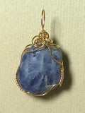 Iolite Pendant Wire Wrapped 14K Gold Filled - Jemel