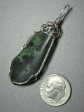 Nephrite Jade Stone Pendant Wire Wrapped .925 Sterling Silver