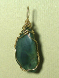 Nephrite Jade Stone Pendant Wire Wrapped 14/20 Gold Filled