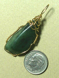 Nephrite Jade Stone Pendant Wire Wrapped 14/20 Gold Filled