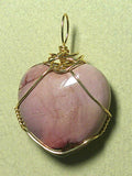 Jasper Heart Pendant Wire Wrapped 14/20 Gold Filled