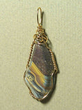 Banded Jasper Pendant Wire Wrapped 14/20 Gold Filled - Jemel