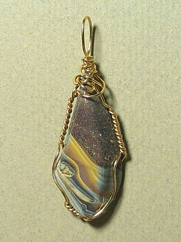 Banded Jasper Pendant Wire Wrapped 14/20 Gold Filled - Jemel