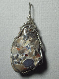 Conglomerate Jasper Pendant Wire Wrapped .925 Sterling Silver