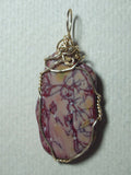 Rock Art Jasper Pendant Wire Wrapped 14/20 Gold Filled