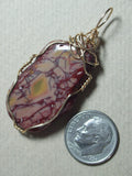 Rock Art Jasper Pendant Wire Wrapped 14/20 Gold Filled