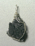 Black Kyanite Crystal Pendant Wire Wrapped .925 Sterling Silver - Jemel