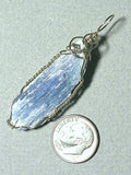 Kyanite Crystal Pendant Wire Wrapped .925 Sterling Silver