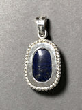 Lapis-Lazuli .999 Fine Silver Bezel Pendant
