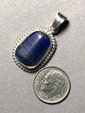 Lapis-Lazuli .999 Fine Silver Bezel Pendant