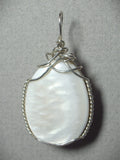 Mabe Pearl Pendant Wire Wrapped .925 Sterling Silver