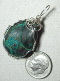 Magnetite Chrysocolla Pendant Wire Wrapped .925 Sterling Silver