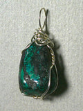 Magnetite Chrysocolla Pendant Wire Wrapped .925 Sterling Silver