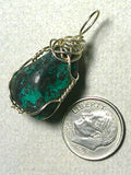 Magnetite Chrysocolla Pendant Wire Wrapped .925 Sterling Silver
