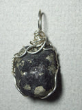 Healer’s Gold, Magnetite Pyrite Pendant Wire Wrapped in .925 Sterling Silver
