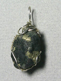 Healer’s Gold, Magnetite Pyrite Pendant Wire Wrapped in .925 Sterling Silver - Jemel